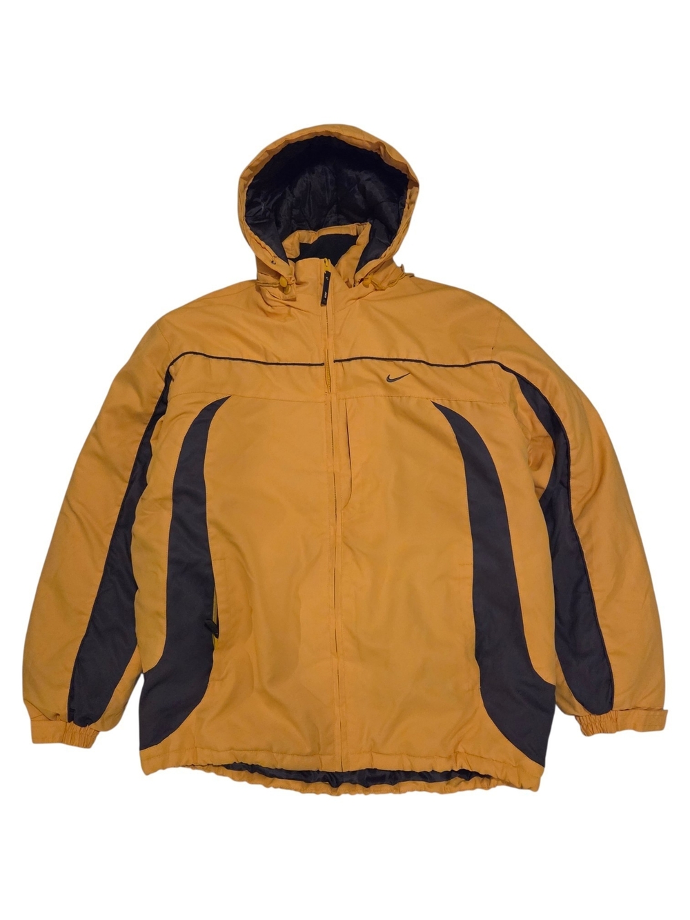 Vintage Nike ACG Yellow Full-zip Winter Jacket With Detachable Hood